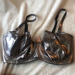 VS Metallic Silver Bra 36DDD